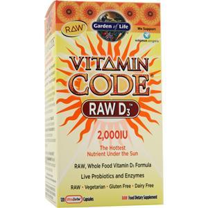 Garden Of Life Vitamin Code - Raw D3 (2,000IU)  120 caps