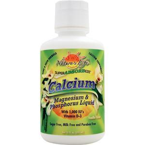 Nature's Life Super Absorbeze Calcium Magnesium & Phosphorus Liquid Vanilla Flavor 12 fl.oz