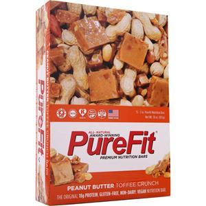 Purefit PureFit Nutrition Bar Peanut Butter Toffee 15 bars