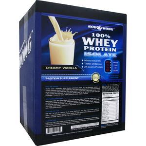 BodyStrong 100% Whey Protein Isolate Creamy Vanilla 10 lbs