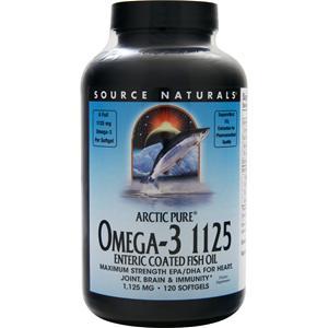 Source Naturals Arctic Pure Omega-3 1125 Enteric Coated Fish Oil 120 sgels