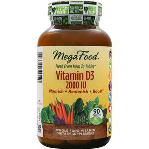 Megafood Vitamin D-3 (2000IU)  90 tabs