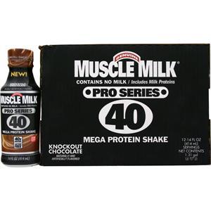 Cytosport Muscle Milk Pro Series 40 RTD (14 fl.oz.) Knockout Chocolate 12 bttls