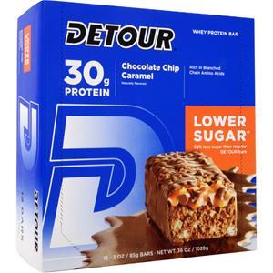 Forward Foods Detour Bar - Low Sugar Chocolate Chip Caramel 12 bars