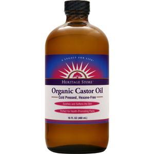 Heritage Products Organic Castor Oil  16 fl.oz