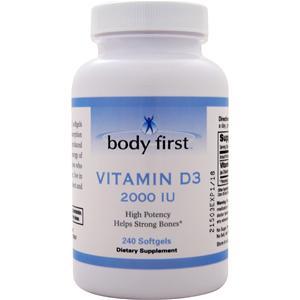Body First Vitamin D3 (2000IU)  240 sgels