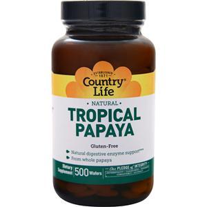 Country Life Tropical Papaya (Chewable) 500 wafrs