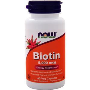 Now Biotin (5000mcg)  60 vcaps