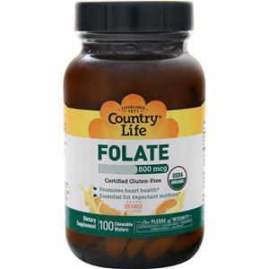 Country Life Folate (800mcg)  100 wafrs