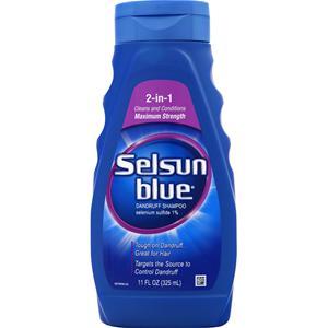 Chattem Selsun Blue Dandruff Shampoo - 2 in 1  11 oz