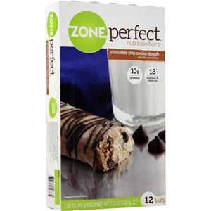 Zone Perfect Nutrition Bar Chocolate Chip Cookie Dough 12 bars