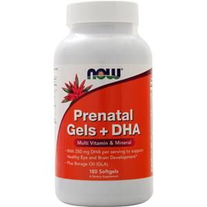 Now Prenatal Gels + DHA  180 sgels
