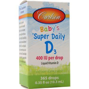 Carlson Super Daily D3 - Liquid Vitamin D for Baby (400IU)  0.35 fl.oz