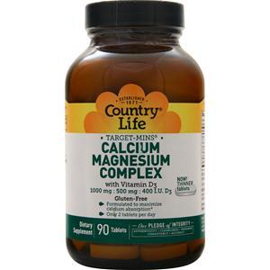 Country Life Target-Mins - Calcium-Magnesium with Vitamin D  90 tabs