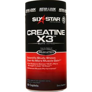 Six Star Pro Nutrition Professional Strength Creatine X3 Elite Series  60 cplts