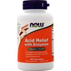 Now Acid Relief with Enzymes  60 chews