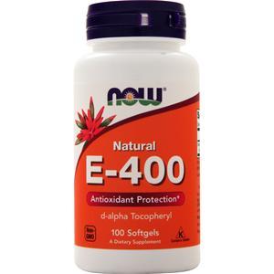 Now E-400 (d-alpha Tocopheryl)  100 sgels