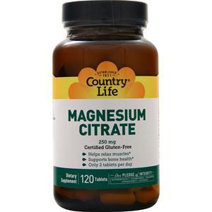 Country Life Magnesium Citrate  120 tabs