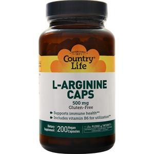 Country Life L-Arginine Caps (500mg)  200 vcaps
