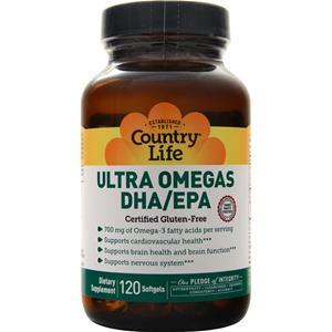 Country Life Ultra Omegas DHA/EPA 500mg/200mg  120 sgels