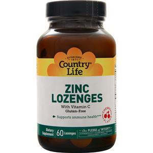 Country Life Zinc Lozenges Cherry 60 lzngs