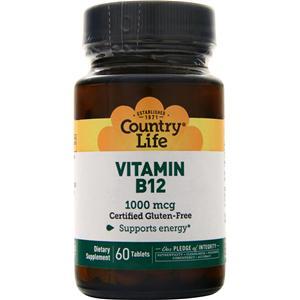 Country Life Vitamin B-12 (1000mcg)  60 tabs