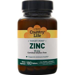 Country Life Target-Mins Zinc (50mg)  180 tabs
