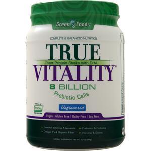 Green Foods True Vitality - Plant Protein Shake with DHA Unflavored 22.7 oz