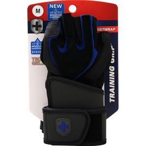 Harbinger WristWrap Training Grip Glove Black/Blue (M) 2 glove
