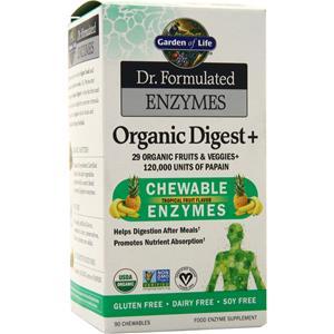 Garden Of Life Dr. Formulated Enzymes - Organic Digest + Tropical Fruit 90 chews