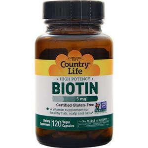 Country Life Biotin (5mg)  120 vcaps