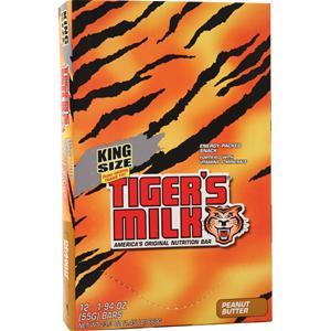 Tiger's Milk King Size Tiger's Milk Bar Peanut Butter 12 bars