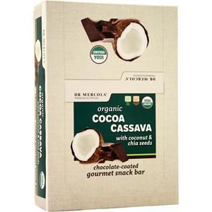 Dr. Mercola Organic Cocoa Cassava Snack Bar With Coconut & Chia Seeds 12 bars