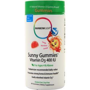 Rainbow Light Vitamin D Sunny Gummies (400IU) Tangy Mandarin Orange 60 unit