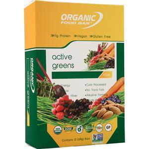 Organic Food Bar Active Greens Raw Bar  12 bars