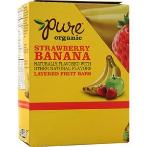 The Pure Bar Company Pure Organic Layered Fruit Bar Strawberry Banana 20 bars