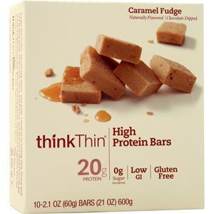 Think Thin High Protein Bar Caramel Fudge 10 bars