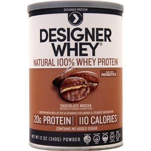 Designer Protein Designer Whey Natural 100% Whey Protein Chocolate Mocha 12 oz