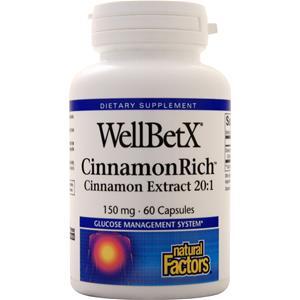 Natural Factors WellBetX CinnamonRich  60 caps