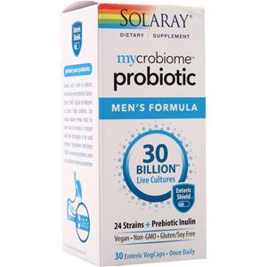 Solaray Mycrobiome Probiotic - Men's Formula 30 Billion Live Cultures 30 vcaps