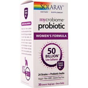 Solaray Mycrobiome Probiotic - Women's Formula 50 Billion Live Cultures 30 vcaps