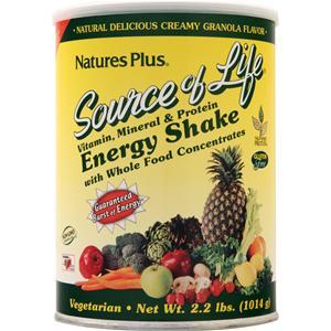 Nature's Plus Source of Life Energy Shake Creamy Granola 2.2 lbs