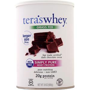 Tera's Whey Grass Fed Simply Pure Whey Protein Dark Chocolate Cocoa 24 oz