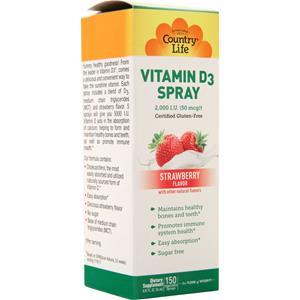Country Life Vitamin D3 Spray Strawberry 0.81 fl.oz