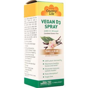 Country Life Vegan D3 Spray Vanilla Bean 0.81 fl.oz