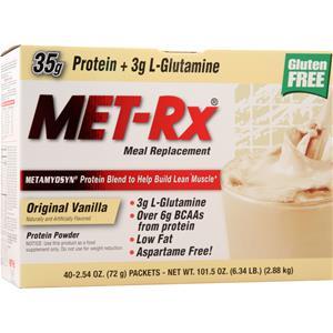 Met-Rx Meal Replacement Drink Mix Original Vanilla 40 pckts