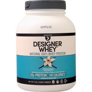 Designer Protein Designer Whey Natural 100% Whey Protein French Vanilla 4 lbs