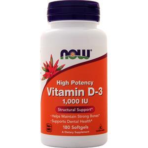 Now Vitamin D-3 (1000IU)  180 sgels