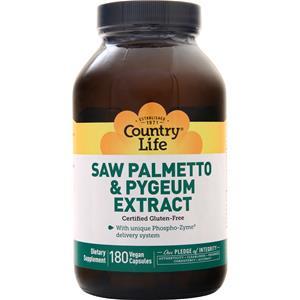 Country Life Saw Palmetto & Pygeum Extract  180 vcaps
