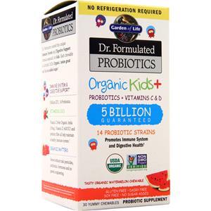 Garden Of Life Dr. Formulated Probiotics - Organic Kids + 5 Billion Watermelon 30 chews